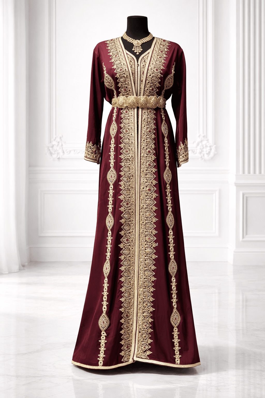 Takchita bordeaux et or