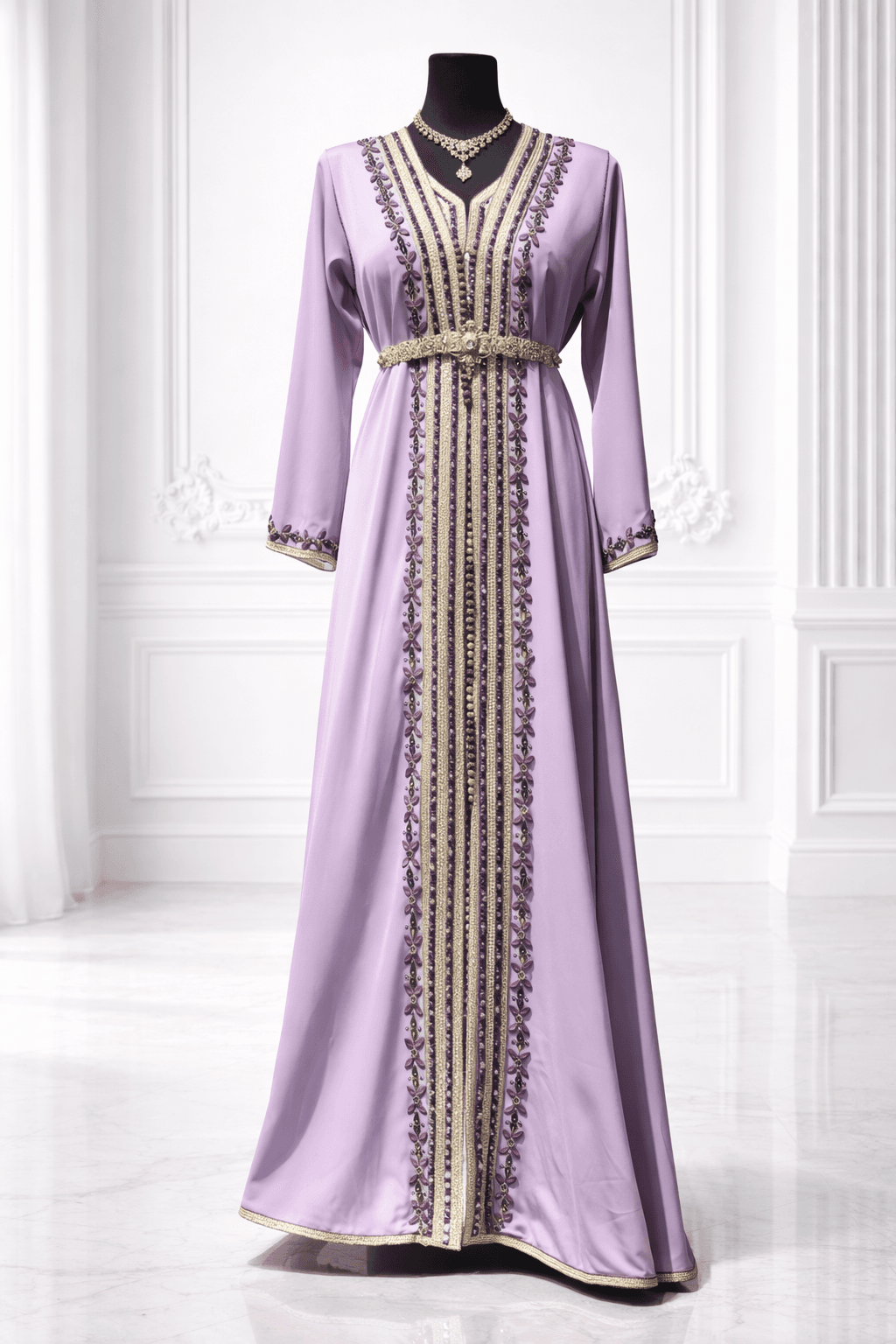 Takchita lilas orné d'or